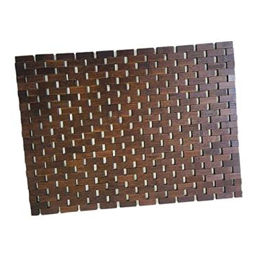 Imagem de gazechimp Wandteppich de de madeira de bambu, Wandteppich de de, Wandteppich de para banheira, spa, piso de sauna, degrau para porta de, Castanho