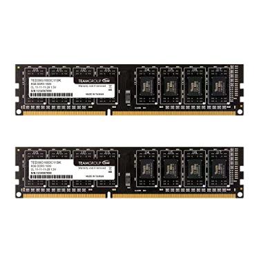 Imagem de TEAMGROUP Kit Elite DDR3 16GB (2x8GB) 1600MHz (PC3-12800) CL11 Unbuffered Non-ECC 1.5V UDIMM 240 pinos PC computador desktop módulo de memória RAM Upgrade - TED316G1600C11DC01