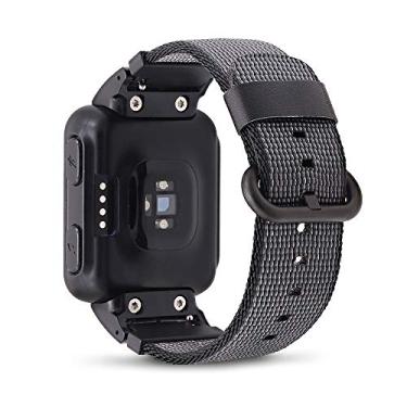 Imagem de Alça de trama de nylon DuiGong compatível com Garmin Forerunner 35 pulseiras de substituição com adaptador de relógio, Preto, Small (5.12"-6.89")