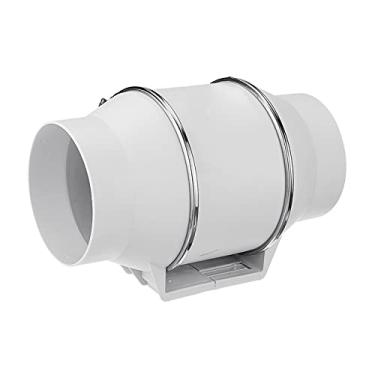 Imagem de Fã exausto 4 "6" Vails de exaustor da parede de parede banheiros montáveis ​​cozinha banheiro casa silenciosa em linha fã de canal de tubo de tubo de ventilação de ar limpeza, branco Ventiladores de v