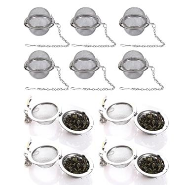 Imagem de Infusor de chá 10 peças, coador de chá atualizado, infusores de chá premium para chá solto, chá mais íngreme, bola de chá para temperos de ervas, temperos