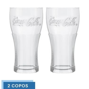 Imagem de Jogo 2 Copos de Vidro 300ML Coca-Cola Transparente Nadir