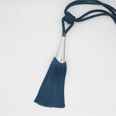 Imagem de Escova de cortina borla franja pendurada cinto bolas acessórios para cortina amarração para amarração para decoração de quarto, 11,2 peças