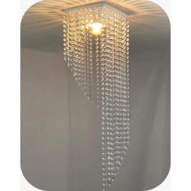 Imagem de Lustre Pendente Luminária Cristal acrílico de ALTO BRILHO, 17x63. Reflezzo lustres e decoração.?