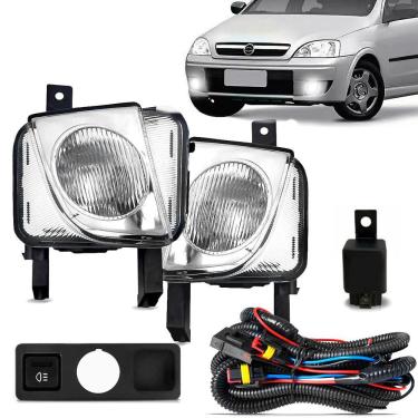 Imagem de Kit farol auxliar Milha Corsa montana meriva 2003 a 2011 Bmo