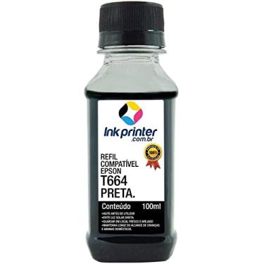 Imagem de Tinta para Epson L200 - Preto - Compatível Inkprinter (t664-100ml)