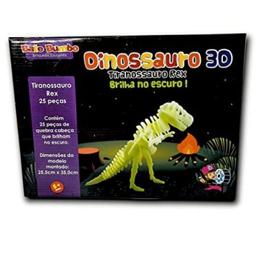 Imagem de Quebra-cabeça 3D Dinossauros DinoMania Bate bumbo