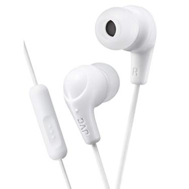 Imagem de Fones de ouvido Gumy Plus com microfone e controle remoto para dispositivos conectados – Peças auriculares de silicone – Branco