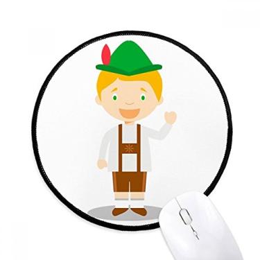 Imagem de Tapete de mouse verde marrom com desenho da Alemanha para computador