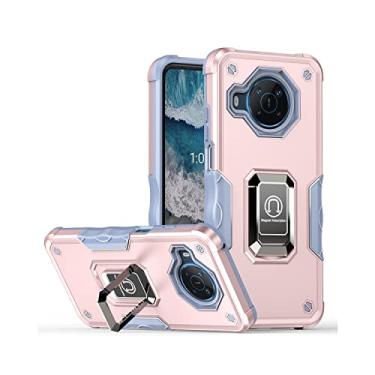 Imagem de Hee Hee Smile Capa de telefone com suporte magnético 3 em 1 para Nokia X100 resistente a choque capa traseira protetora de telefone ouro rosa