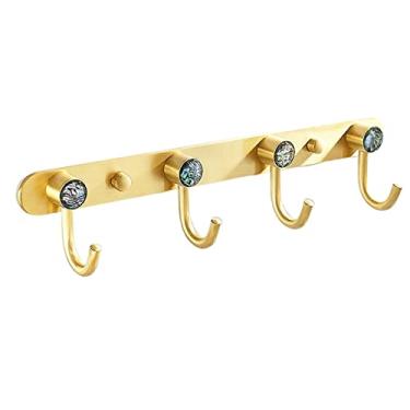 Imagem de KIZQYN Ganchos de casaco cabide montado na parede, gancho de parede de metal, gancho de cabide de parede criativo, gancho de parede para entrada, quarto, cabide de cozinha montado na parede (cor: D)