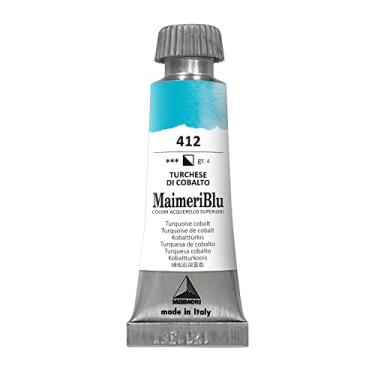 Imagem de MAIMERI BLU Tinta Aquarela Profissional Bisnaga 12ml, Turquesa Cobalto