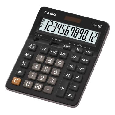 Imagem de Calculadora de Mesa 12 Dígitos GX-12B Preta casio