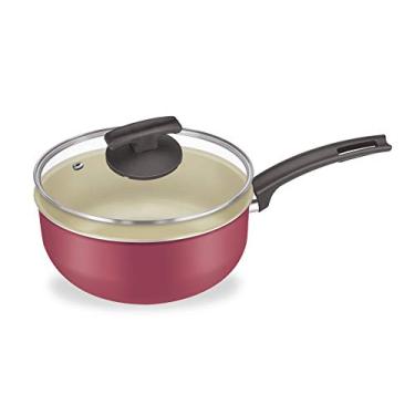 Imagem de Panela 18 com Tampa Vidro Alumínio Fortaleza Cereja