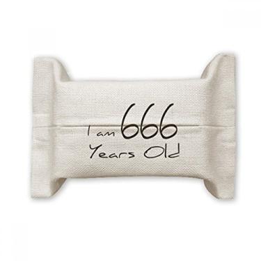 Imagem de Bolsa de linho de algodão para lenços faciais I am 666 Years Old Age