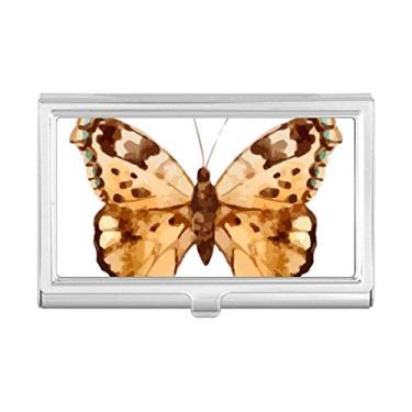 Imagem de Porta-cartões Borboleta com asas marrons Porta-cartões de visita