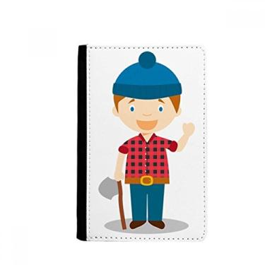 Imagem de Blue Hat Shirt Canada Cartoon Passport Holder Notecase Burse Carteira Carteira Carteira Porta-cartões