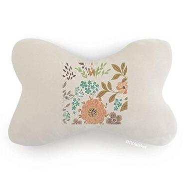 Imagem de DIYthinker Almofada de almofada para apoio de cabeça para decoração de pescoço com flor de sol laranja