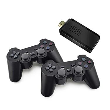Imagem de Retro game console, YOOXI TV Wireless Game Console com sada 4K, compatvel com HDMI, 10000+ jogos embutidos, controladores de joystick duplos para PS1/FC/GBA etc. (carto TF 64G includo)