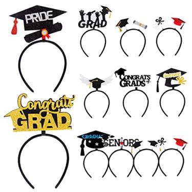 Imagem de Gadpiparty 12 Unidades bandana de temporada de formatura Faixa de cabelo para formatura Decoração de formatura Enfeites de formatura cosplay chapelaria arco de cabelo decorar sentido