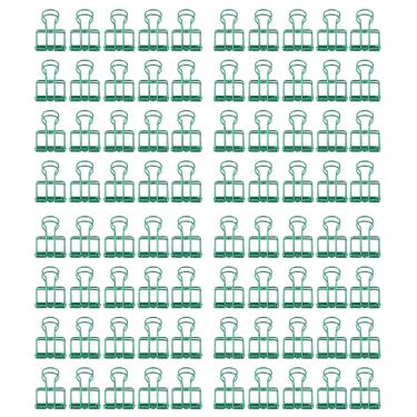 Imagem de Fichário De Flipchart 80 Unidades 19 Mm, Fichário De Flipchart De Cauda Oca De Metal, Fichário De Flipchart Pequeno Para Organizar Seus Materiais De Escritório(Verde)