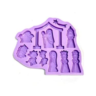 Imagem de R564 Molde de silicone presépio completo resina decorar
