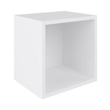 Imagem de Nicho De Parede Em Formato De Cubo Decorativo Branco - Bento Móveis