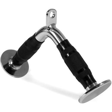 Imagem de Yes4All Acessório de cabo LAT, barra de tríceps com alça de diamante para serrilha, suporta até 499 kg (borracha - barra em forma de V), Modelo: P5MV