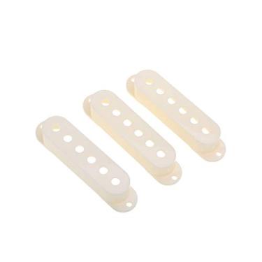 Imagem de Musiclily Pro 50/50/52mm Plástico Capa Captador Single para Guitarra Import Strat Squier, Aged White (3 Peças)