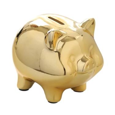 Imagem de Ｂｅｓｇａ Estatueta de Porco de Cerâmica, Decoração de Casa, Lembrança, Cofrinho para Crianças, Meninas, Requintado