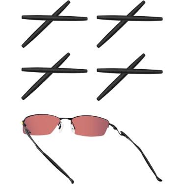 Imagem de Acefrog 4 pares de meias de silicone macio atualizadas para óculos Oakley Transistor OX3085, capacitor, lagarto, raio, óculos preto