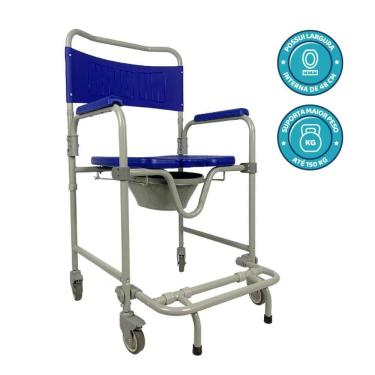 Imagem de Cadeira Banho Dobrável E Desmontável Até 150 Kg D45 Dellamed