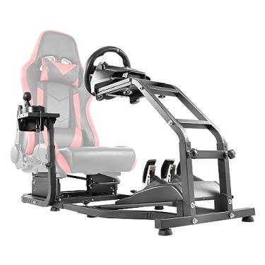 Imagem de Mokapit Realistic Racing Simulation Cockpit Fit for Logitech G29,G920,G923 Thrustmaster T-GT II,T80,T150 Adjustable Steering Wheel Game Stand Steering Wheel,Handbrake and Pedal Not Included