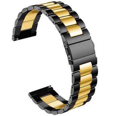 Imagem de Pulseiras de relógio masculinas Casio MDV106-1AV/MTP-VD01, pulseira de substituição de aço inoxidável de 22 mm para Casio MDV-106 Series (preto e dourado)