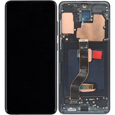 Imagem de Ygpmoiki Para Samsung Galaxy S20+ Plus SM-G986U G986 G986U1 G986F 6,7 polegadas Tela LCD sensível ao toque Moldura digitalizadora preta de substituição