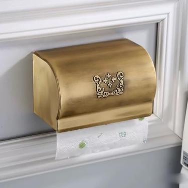 Imagem de Prateleira de banheiro antiga, suporte de alumínio, sem pregos, cesta de canto, acessórios vintage gravados, caixa de tecido longa