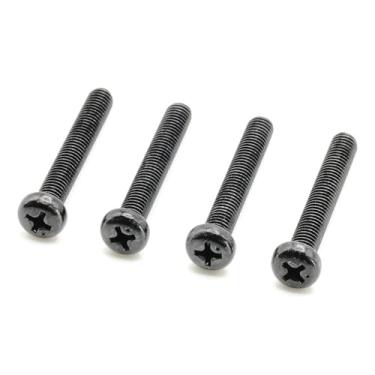 Imagem de ReplacementScrews - Parafusos de substituição para TCL 55S405 - 4 parafusos métricos pretos - Aço carbono - Hexagonal - Phillips - Totalmente rosqueado - M4 x 10mm