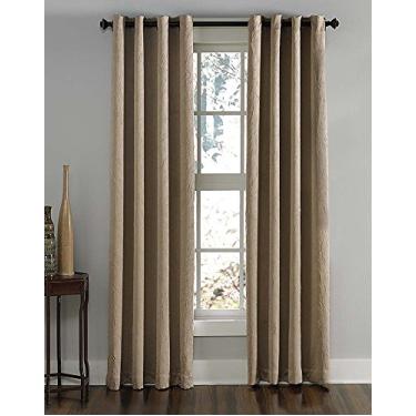 Imagem de Curtainworks Lenox Painel de cortina com ilhós, 127 x 274 cm, castanho-acinzentado, 1Q806308TP