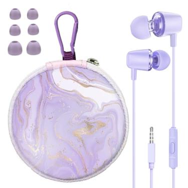 Imagem de GOGOSINIS Conjunto de fones de ouvido com capa para crianças para escola, fones de ouvido com fio com capa e pontas de ouvido de tamanho pequeno, fones de ouvido estéticos com capa fofa, fones de