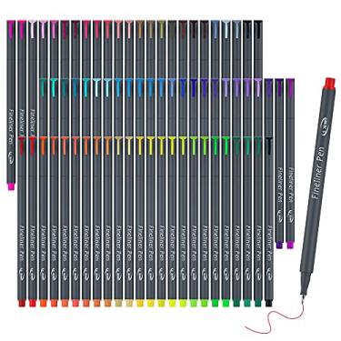 Imagem de Vanstek Canetas coloridas de agenda de 72 cores, canetas fineliner para diário, escrita de desenho para colorir, anotações, calendário, agenda, arte, escritório, escola, suprimentos de presente