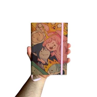 Imagem de Sketchbook Caderno Desenho Hora da Aventura Adventure Time Marceline Finn Jujuba Jake com Elástico e Marca Página Aquarela (M (10x14cm), Branco Pautado 120 Páginas)