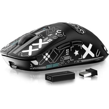 Imagem de MANBASNAKE Mouse Attack Shark X3 Pro 4K/8K Hz, mouse para jogos Superlight BT/2.4G sem fio/com fio, sensor de jogos PixArt PAW3395, 26000 DPI, Griptape, botões programáveis para Win11/Xbox/PS/Mac