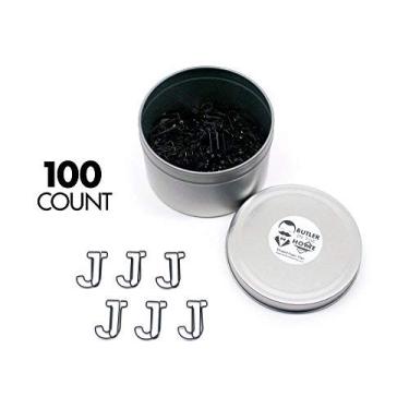 Imagem de Butler in the Home A-Z letra do alfabeto ou número 0-9 - 100 clipes de papel colorido preto para iniciais ou data de nascimento, Preto, Letter J