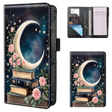 Imagem de Livros de servidor para garçonete, livro de servidor, livro de garçom com bolso com zíper, livro organizador de garçonete para livro de cheque de convidado restaurante serve para servidor avental -