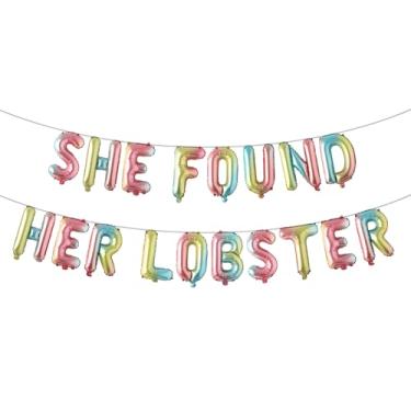 Imagem de Friends Bachelorette Party Decorations Favors Bridal Shower Decorations Bachelorette Balloons Decor Bride To Be Balloons She Found Her Lobster Balloon Engagement (SHE FOUND HER LOBSTER Rainbow)