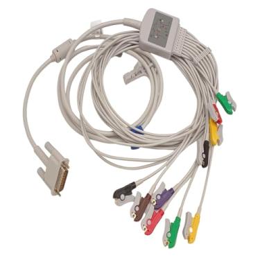 Imagem de Cabo ECG de 10 Vias com Clipes Tipo Garra, 3 Metros, Compatível com Philips, Marca Maple Hospitalar