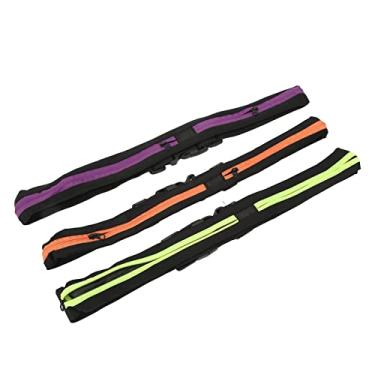 Imagem de Bolsa Esportiva, Bolso Duplo de Náilon Mini Bolsa de Cintura Antifurto para Pedalar (Roxo Verde Laranja)