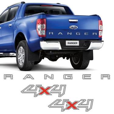 Imagem de Kit Ford Ranger 2013/2016 Adesivo 4x4 E Faixa Tampa Traseira - SPORTIN