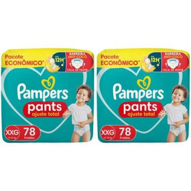 Imagem de Kit Fraldas Pampers Pants Ajuste Total Tam. Xxg - 14 A 23Kg 2 Pacotes