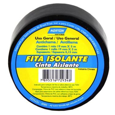 Imagem de Fita Isolante Pro Torre 19mmx5m Norton 66254474172